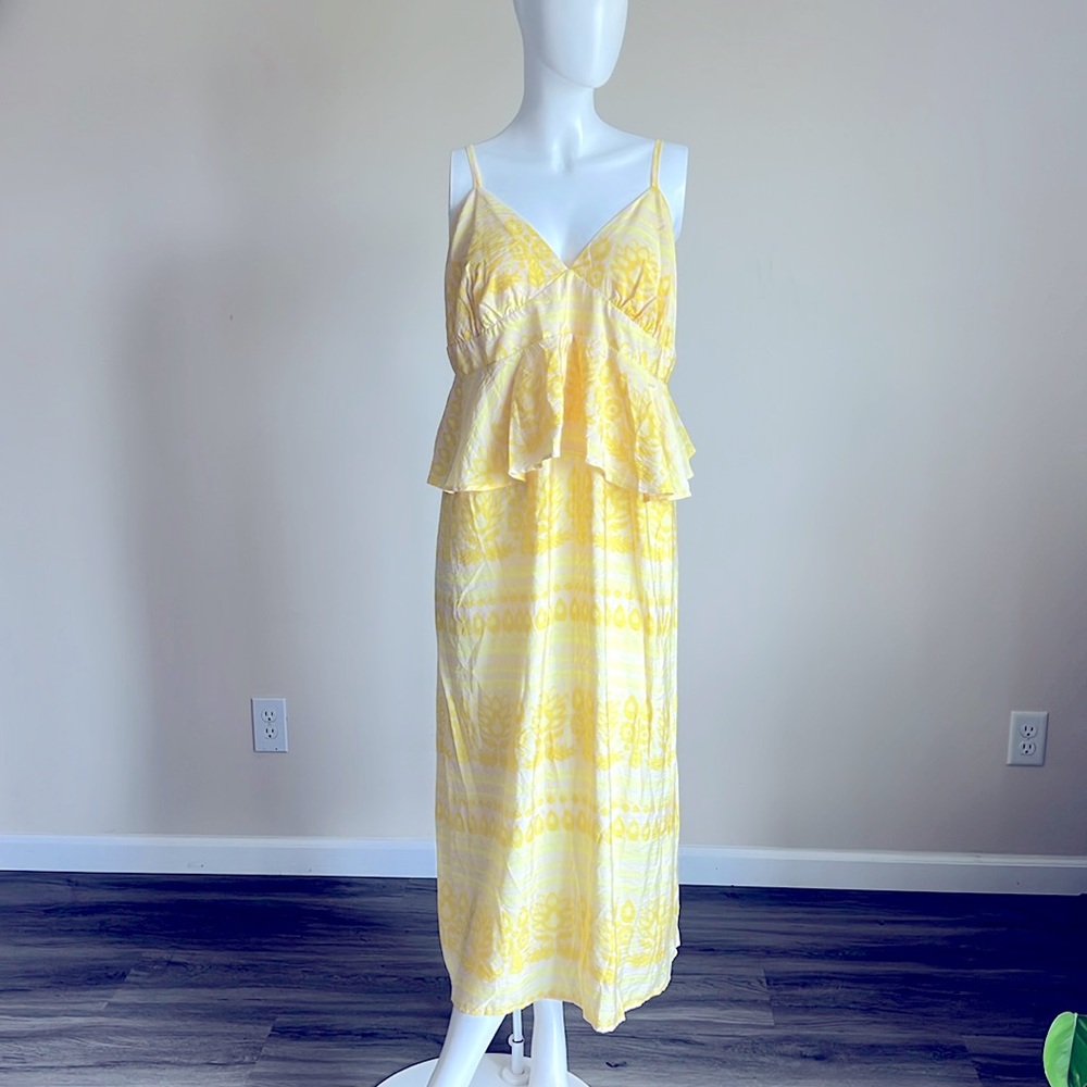 NWOT Women’s Future Collective Dresses Cream Floral Maxi Dress.